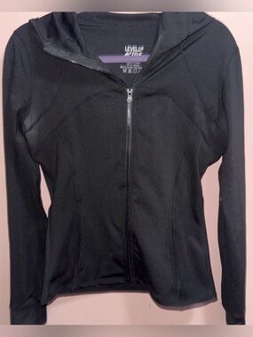 Level Up Active Women's Black Full-Zip Utility Jacket